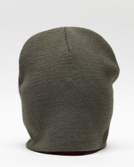 Beanie Unisex Σκούφος Πλεκτός σε Χακί χρώμα