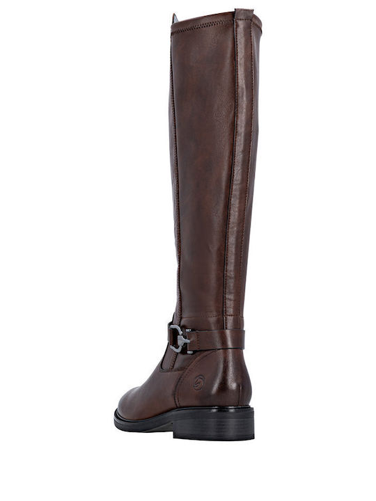 Leder Damenstiefel Braun