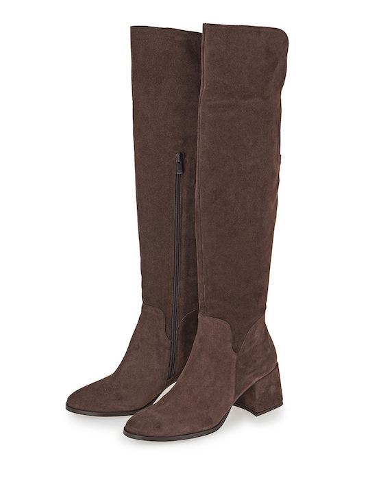 Leder Damenstiefel Braun