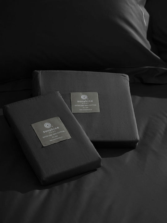 Sunshine Σετ Μαξιλαροθήκες Oxford Black 50x70εκ.