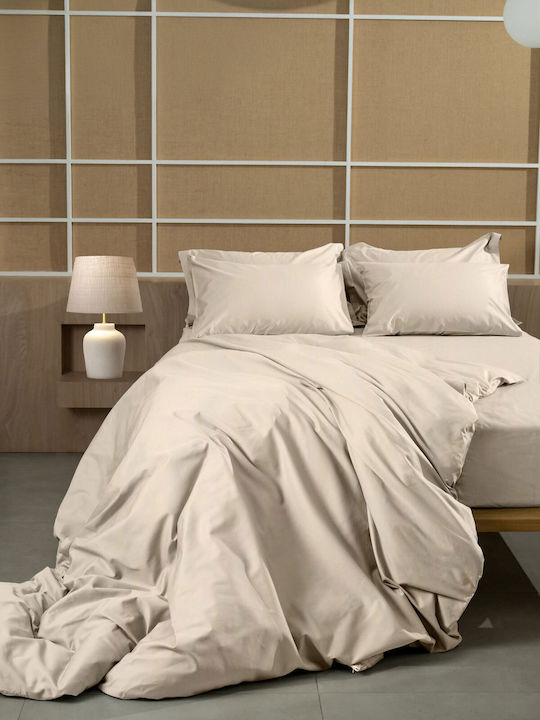 Sunshine Σετ Μαξιλαροθήκες Oxford Beige 50x70εκ.