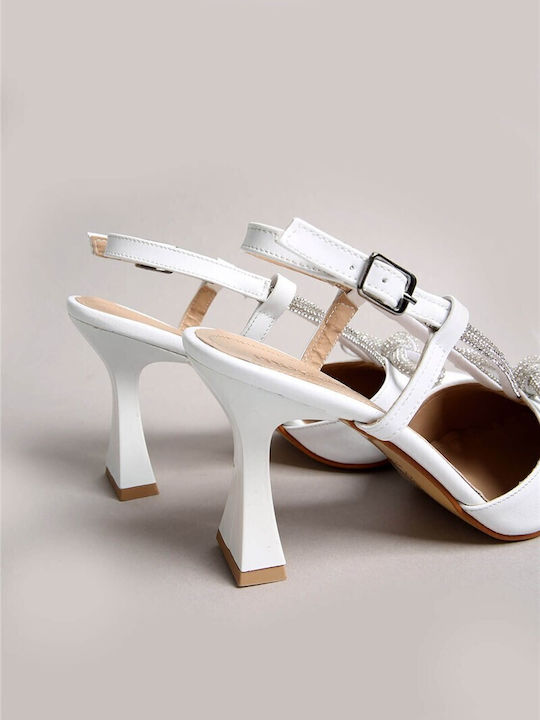 Leather White Heels