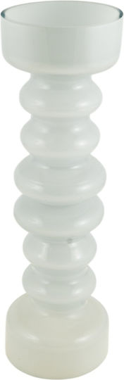 Zen Collection Vase Glas Weiß F10,5xH34cm