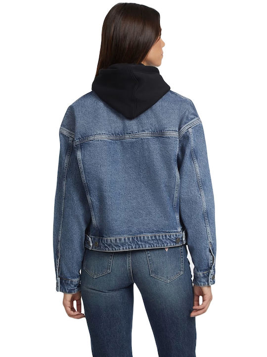 Women's Long Jean Jacket for Spring or Autumn Denim