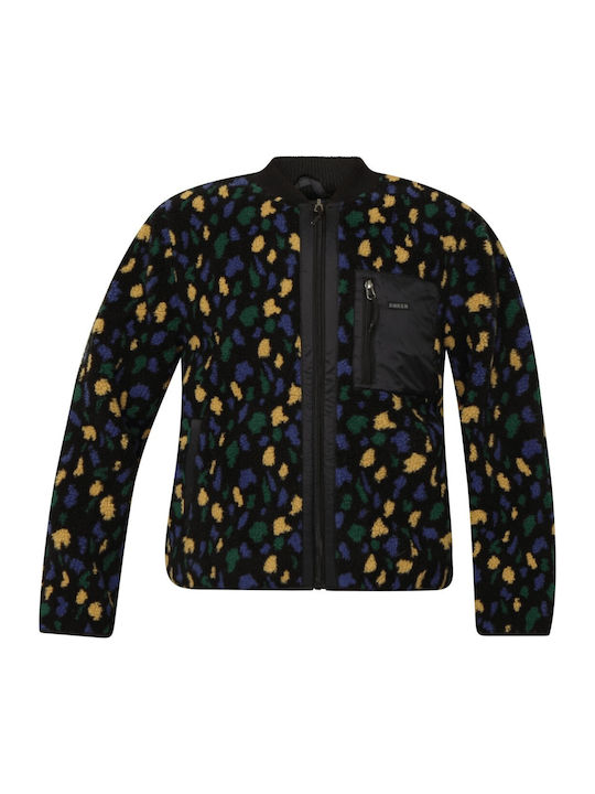 Women's Short Lifestyle Jacket Double Sided Waterproof for Winter Black Print / Black