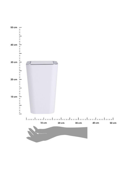 Wenko Mülleimer Kipp 6l Weiß 24614