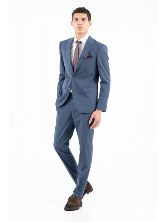 Winter Men's Suit Petrol Blue