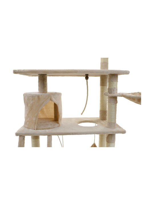 Funfit Scratching Post Cat Trees Beige 5 levels Height 140cm