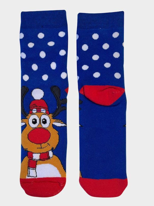 Ipatios Damen Weihnachtssocken Blue 1Pack