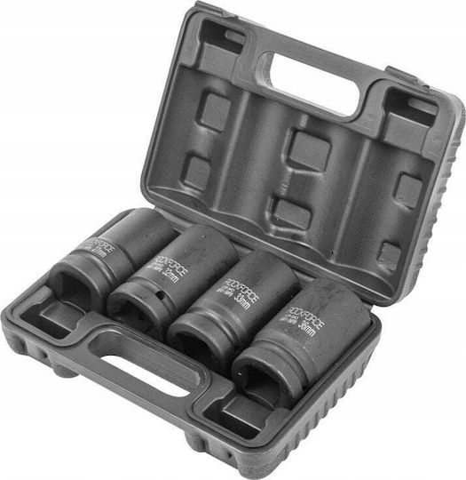 Rockforce Rockforce Pneumatic Hexagon Sockets with Frame Host 1 Inch Set 4 Pieces