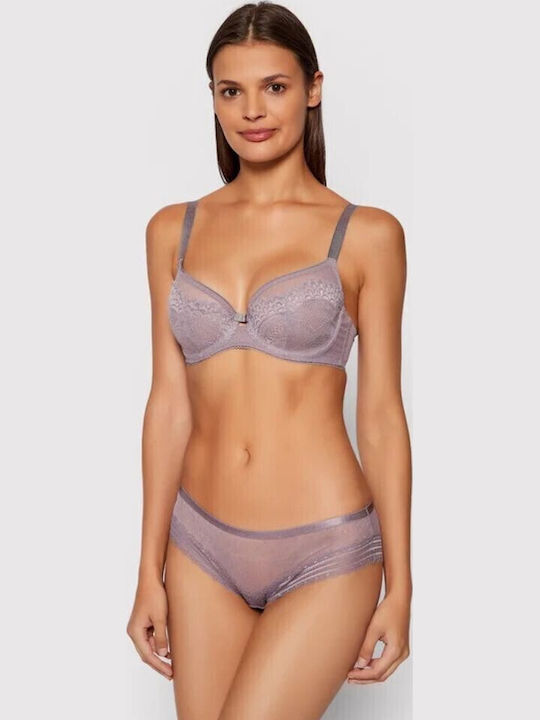 Beauty-Full Darling W02 Minimizer Minimizer Bra without Padding Underwire Purple