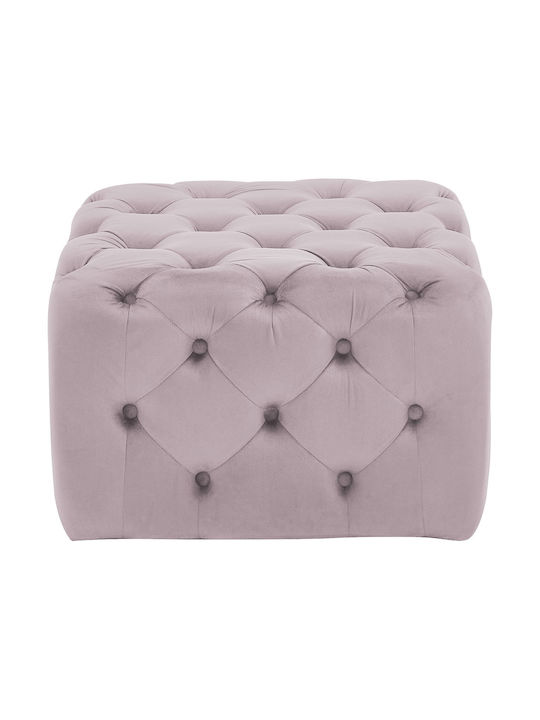 Stool For Living Room Upholstered with Velvet Helmix Roz