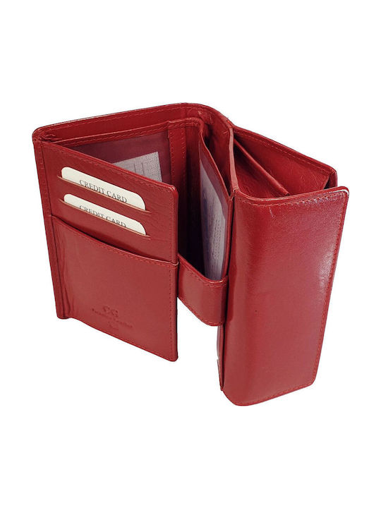Large Leather Women's Wallet Travel with RFID Red