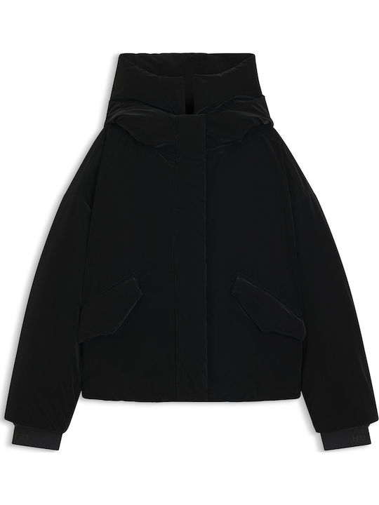 Florita3 Women's Short Lifestyle Jacket Waterproof for Winter Black