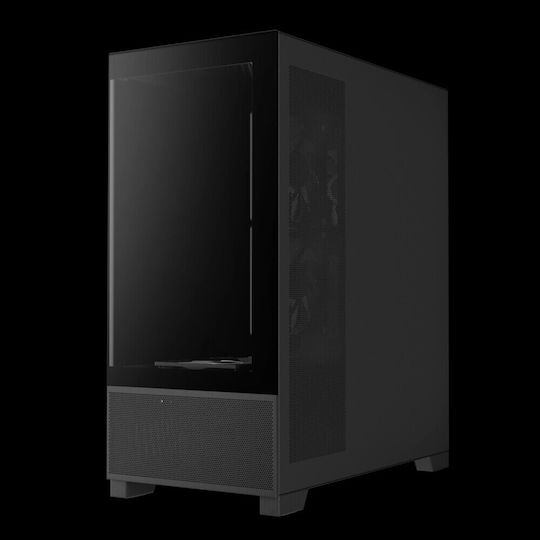 Gamdias AURA GC12 ARGB Gaming Midi Tower Computer Case with Side Window Black