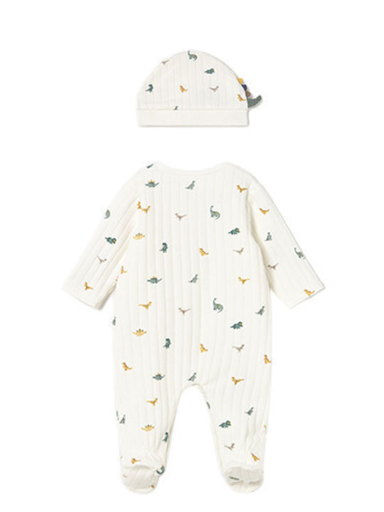 Mayoral Baby Bodysuit Set Long-Sleeved with Cap 2pcs
