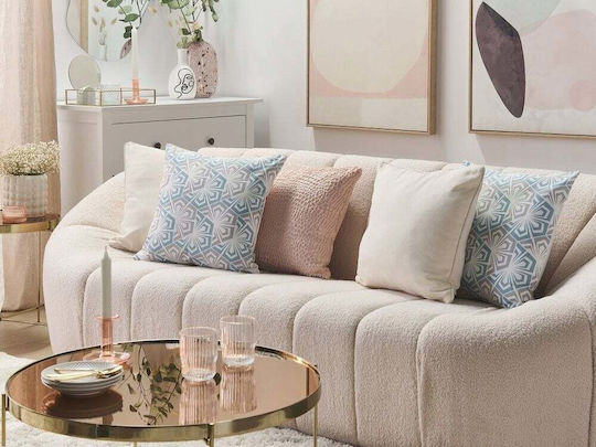 Beliani Gray Throw Pillow 2 Pieces 45x45cm
