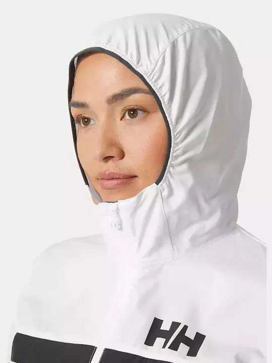 Salt Women's Short Lifestyle Jacket Windproof for Spring or Autumn White