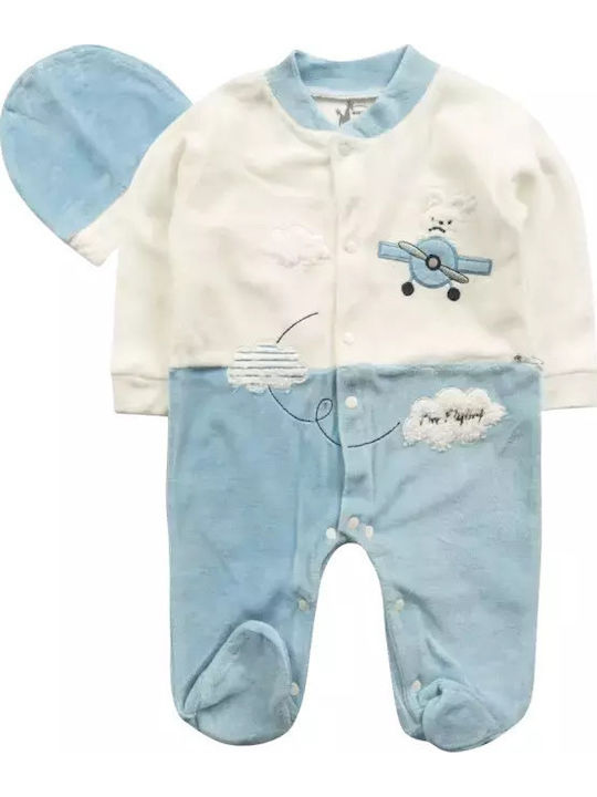 Evita Set Baby Bodysuit Light Blue