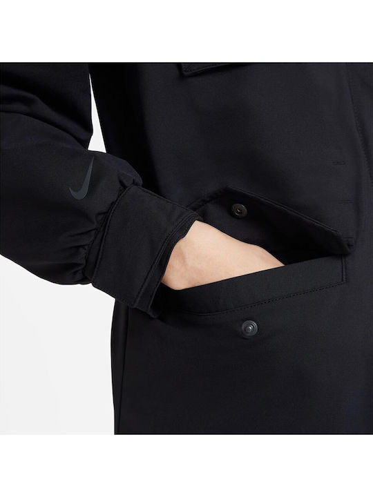 Sportswear Γυναικείο Αθλητικό Μπουφάν Αδιάβροχο και Αντιανεμικό Μαύρο