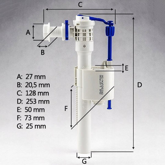 Kk-pol Zn3 116 0 T Βαλβιδα Πλωτηρα 1/2 Zn3 Πλαστικο Water-stop Z.pλ.t.pb-1/2-zn3-πom