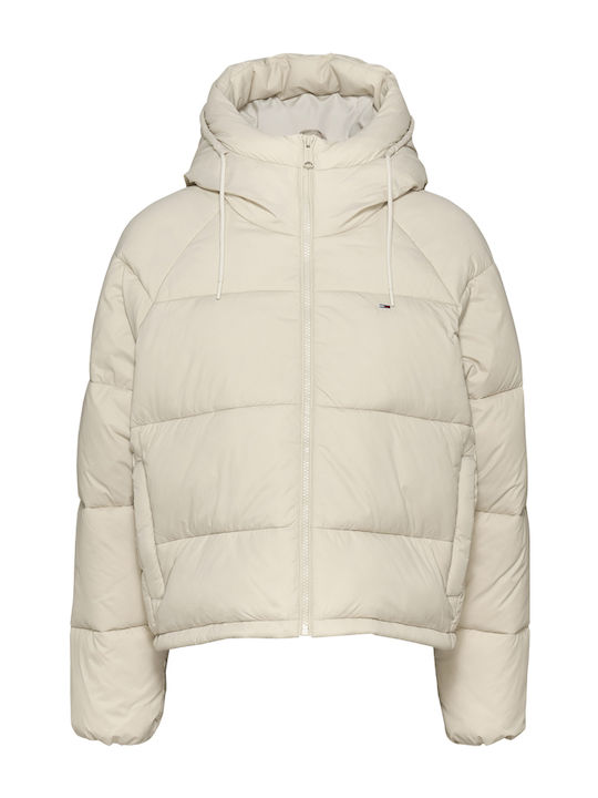 Scurtă Jachetă de femei Puffer Beige