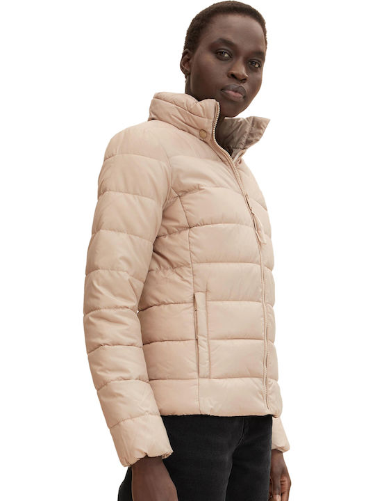 Kurz Damen Puffer Jacke für Winter Beige