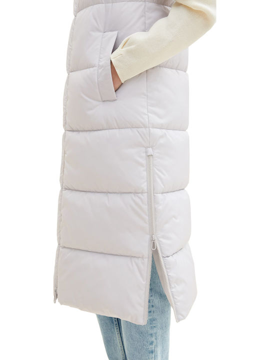 Kurz Damen Ärmellos Puffer Jacke Gray