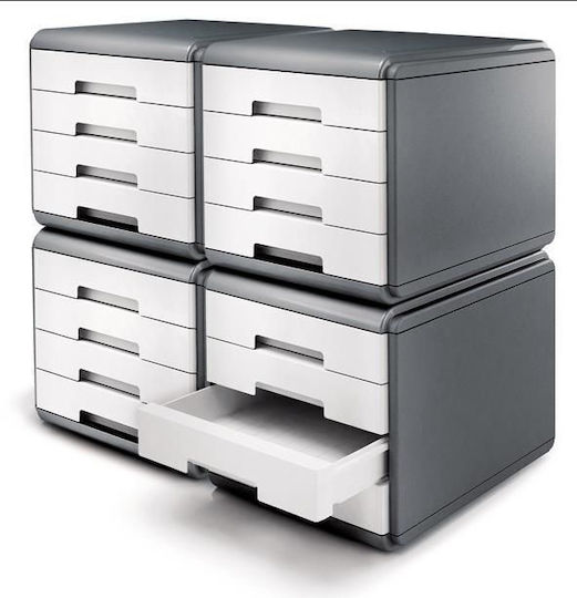 Organizer Mydesk Green-black 4 Drawer 18p4pn