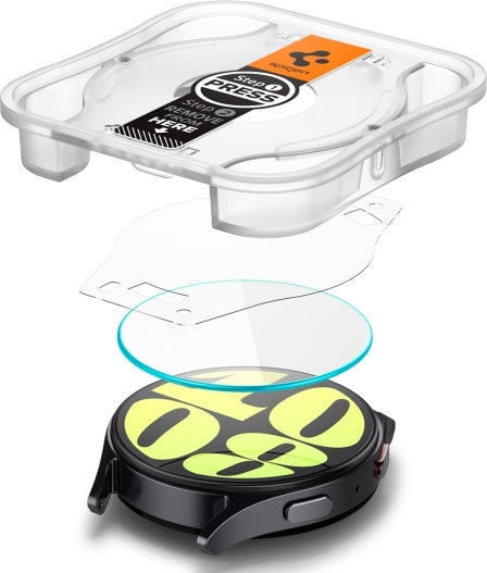 Spigen Glas.tR EZ Fit Tempered Glass for the Galaxy Watch7 44mm 2pcs AGL08493