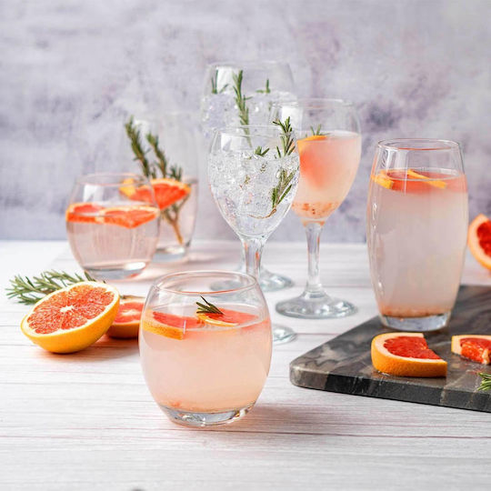 Luigi Ferrero Set Gläser Cocktail/Trinken aus Glas 340ml 6Stück