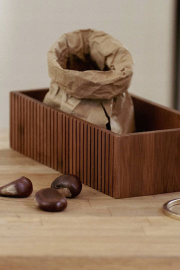 Wenko General Use Vase with Lid Wooden Brown 15x8x30cm
