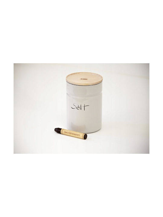 Riess Vase General Use with Lid Wooden Blue 1300ml