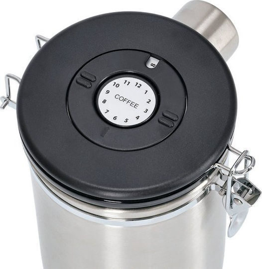 Zeller Zeller Lebensmittelgläser & Behälter Vase für Kaffee mit luftdichtem Deckel Metallisch Braun 1700ml