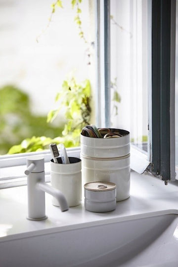 Riess General Use Box with Lid Wooden White 500ml