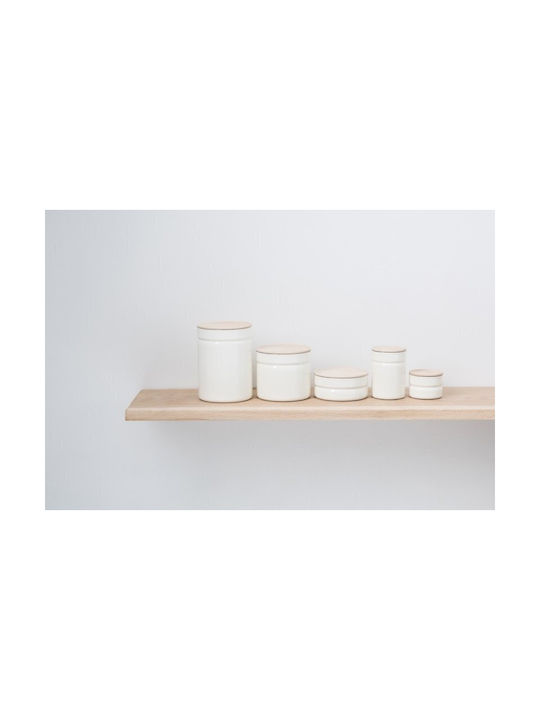 Riess Vase General Use with Lid Ceramic White 1300ml