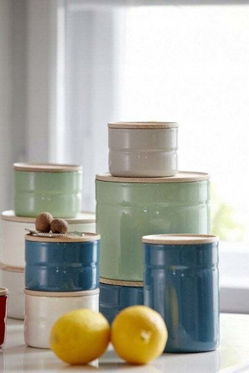 Riess Allgemeine Verwendung Keramik Glas mit Deckel Grün 2200ml