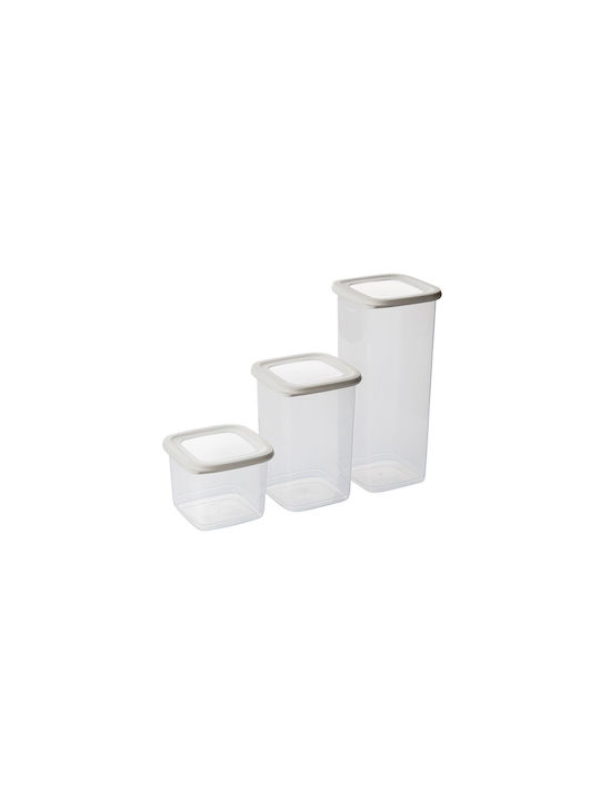 UnicUtil Set 15 Bucăți Vaze Utilizare Generală cu Capac Plastic Alb 10x9.5x10cm 15 Bucăți