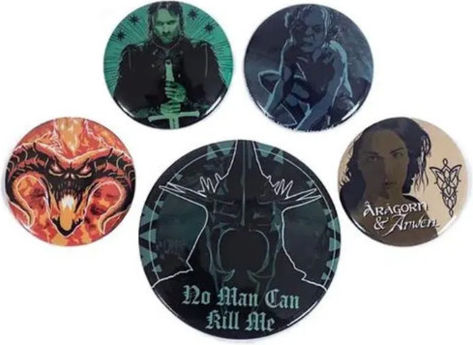 Set 5 Pins Lord Rings Pyramid