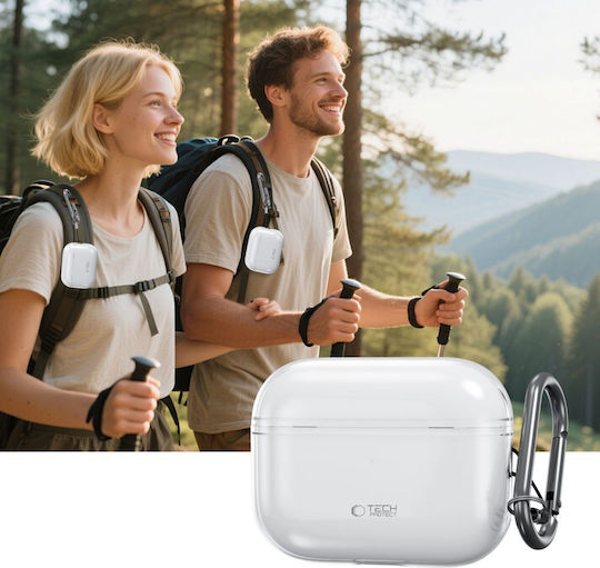 Tech-Protect Flexair Hülle Silikon in Transparent Farbe für Apple AirPods Pro 3