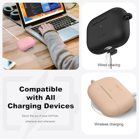 Tech-Protect Silikon Haken Tasche in Grauer Farbe für Apple AirPods Pro 3