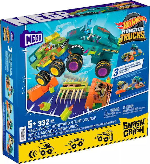 Hot Wheels Cuburi De Construit Monster Truck Pentru 5+ Ani 332 Bucăți