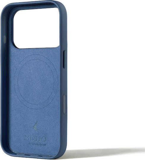 Mujjo Back Cover Δερμάτινο 1mm Μπλε (iPhone 17 Pro)