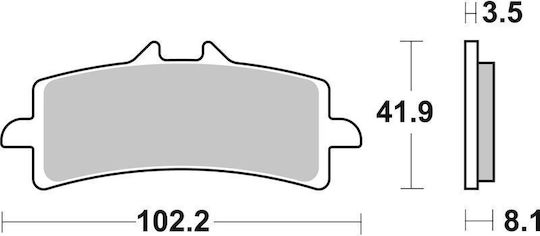 Brembo Τακάκια Μοτοσυκλέτας Εμπρός για Ducati 1098 / Diavel