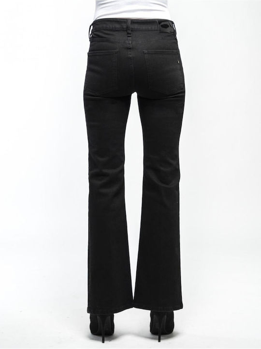 Beatrice Damenjeans Schlaghose in Schlanker Passform Schwarz