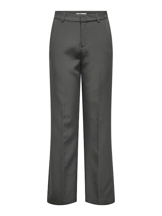 Wide Dama Tesatura Pantaloni cu Croială Largă Piatră ponce