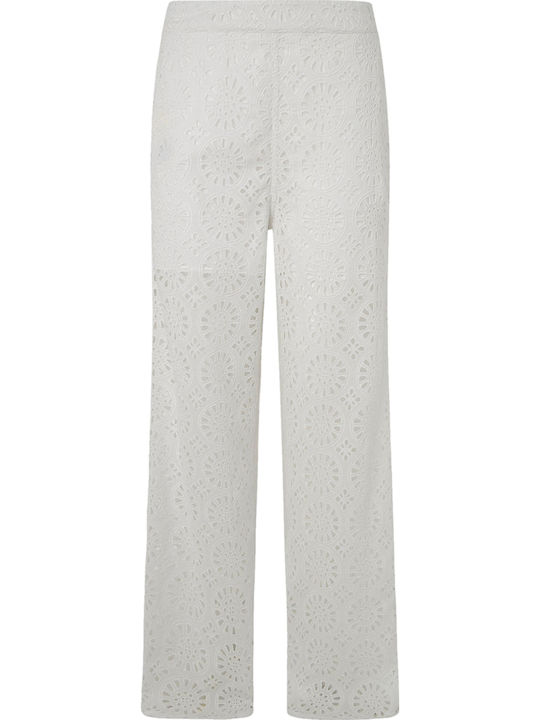 Maggy Damen Stoff Hose Weiß