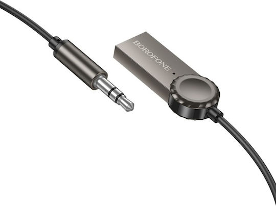 Borofone Bc56 Peaceful In-car Aux Audio Bluetooth Receiver Grey