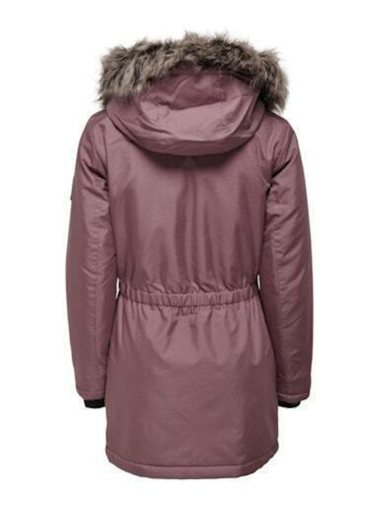 Lungă Jachetă de femei tip parka Rose Brown