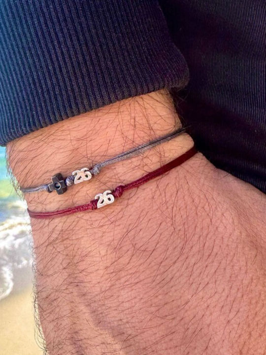 Armband Glücksbringer 2026 Kreuz Aïm Grau